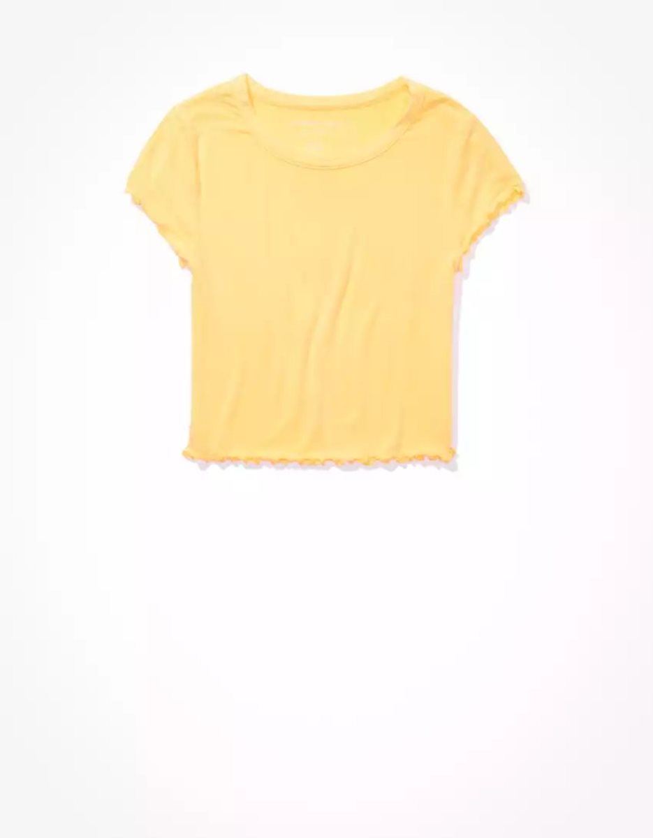 T Shirts American Eagle AE Cropped Soft & Sexy Tee Orange Femme | YCK-13060889